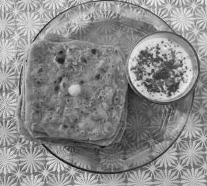 Simple Paratha With Curd