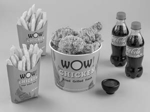 Wednesday Value Bucket Meal-8pc PeriPeri Fried Chk+2 Fries+2Coke-250ml