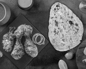 Tandoori Tangdi (4 Pcs) With Butter/Garlic Naan (1 Pc)