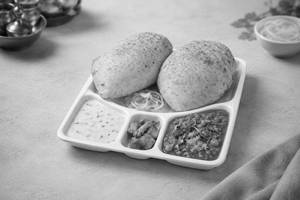 Chole Bhature Plate with Raita