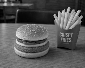 Classic Veg Burger+french Fries