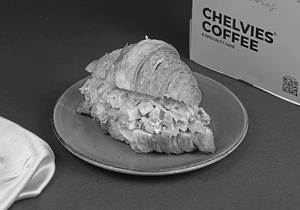 Grilled Paneer Croissant Sandwich