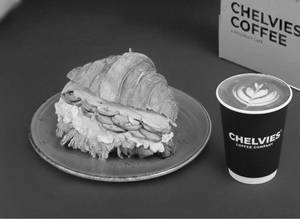 Egg Mushroom Croissant Sandwich Combo