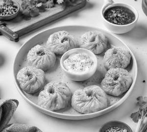 Soya Steamed Momos [8 Pieces]