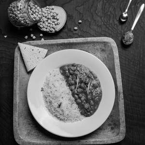 Rice Bowl Masala Rice With Punjabi Chole