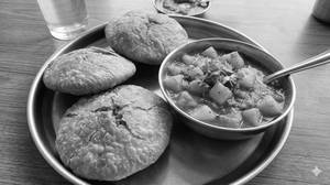 Biri Kachori with Aloo Sabji (3 Pieces)