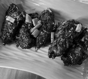 Garlic Rubbed Barbeque Chicken Wings