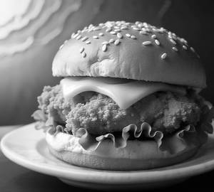 Cheese Chicken Breast Strips Burger