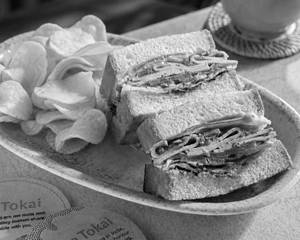 Chicken Mortadella And Cheese Sando