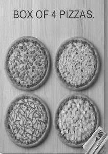 Box Of 4 Pizzas (single Toppings)