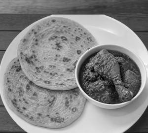 2 Pics Paratha With 1 Pics Chicken Kosa