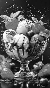 Fruit Salad With Ice Cream