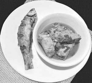 With Fish Fried curry