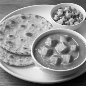 Roti (4)+Paneer Masala                             