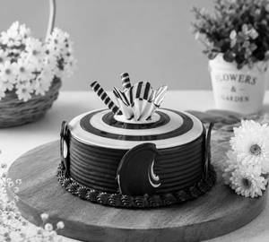 Choco Floral Cake Eggless [500 Grams]
