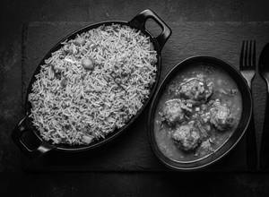Manchurian Gravy [5 Pieces, Half] With Fried Rice [Half]