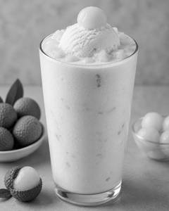 Litchi Milkshake With Ice Cream
