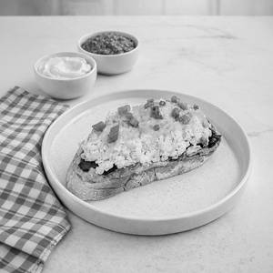 Artisan Avo Toast With Creamy Cheddar Scramble