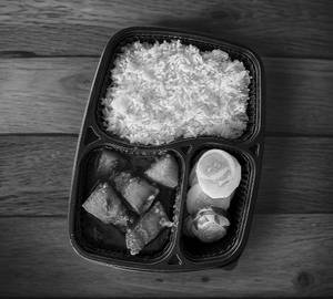 Rice pork mejenga seeds platter