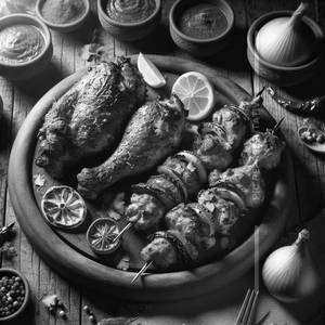 Tandoori Chicken Half With Murg Mirch Ka Tikka (6 Pcs ) 