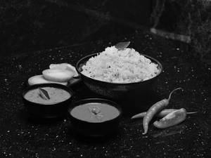 Ghee Rice With Chicken Curry