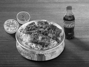 Chicken Fry Bit Biryani Single With Cold Drink