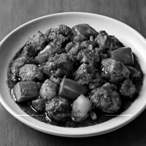 Chicken in black pepper sauce