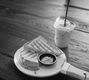 Cheese Grilled Sandwich + Cold Coffee
