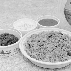 Mutton Kheema Fry & Biryani Rice Combo