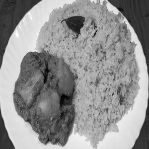 Basanti Pulao With Aloo Dum