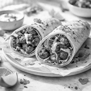 Veg Chicken Tikka Roll.