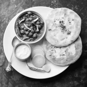Mix Kulche With Chole