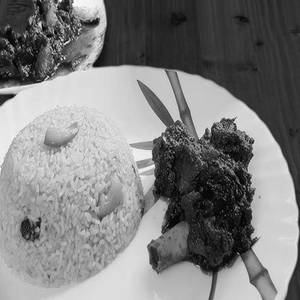 Basanti Pulao With Mutton Kosha (2Pc)
