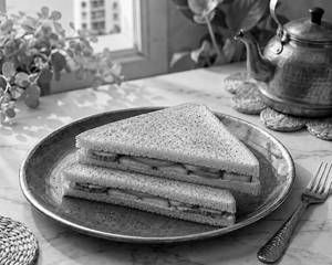Tawa Toast With Tomato Cucumber  ( With Butter)