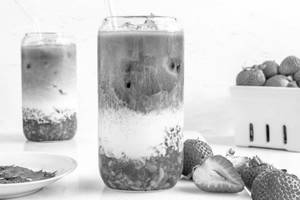 Matcha Strawberry Iced Latte