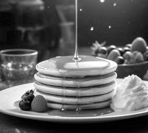 Classic Butter Pancake with Maple Syrup