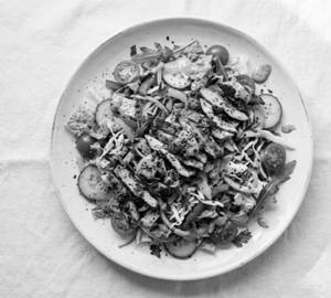Chef special afghani chicken shawarma salad