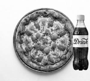 Onion Tomato Capsicum Cheese Pizza with 200ml Drink [7 inch]
