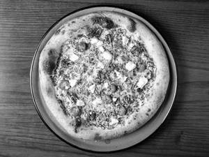 Creamed Spinach Feta Tomato & Olives Pizza