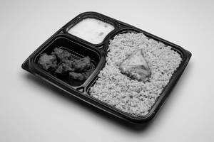 Chicken Biryani + Popcorn Kebab + Raita