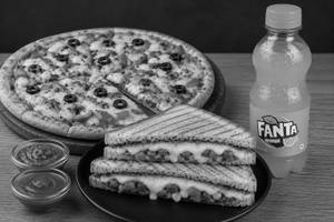 Cheese Corn Pizza 7"+Chess Chutney Sandwich+Colddrink 200ml
