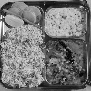 Dal Rice + Raita