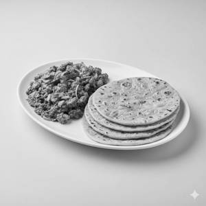 Paneer Bharta + Tawa Roti 4pc    