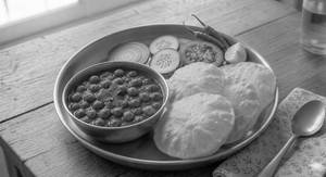 Poori Chole ( Home Style , Atta Poori) (family Pack)