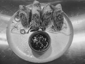 Chin Chin Roll With Spicy Chilli Sauce
