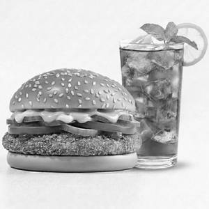 Star Aloo Tikki Burger & Lemon Ice Tea