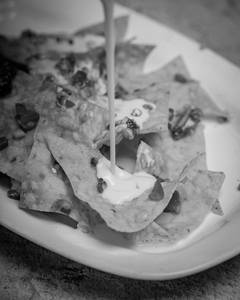 Nachos With Cheese Sauce & Salsa