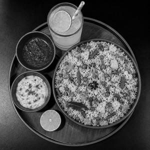 Vegtable Biriyani + Fresh Lime