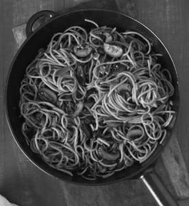 Mushroom noodles