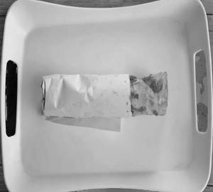 Chicken Achari Roll Served with Tomato Ketchup